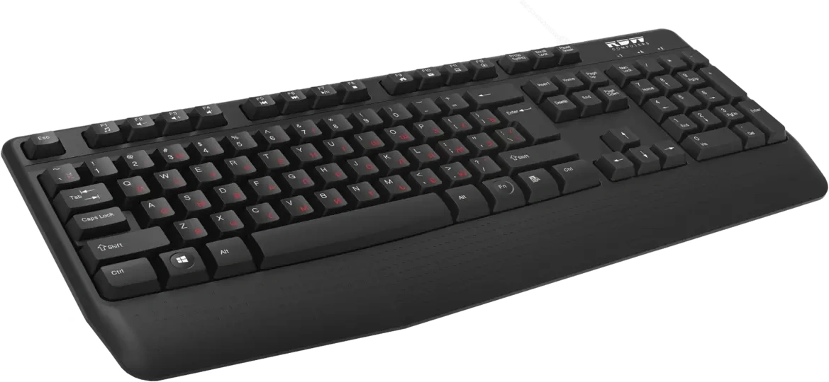 Клавиатура RDW Computers RDW02-KB черный беспроводная BT Multimedia (подставка для запястий) (KBC01T3L1F1S01)