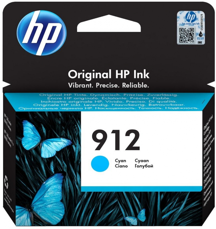 Картридж струйный HP 912 3YL77AE голубой (315стр.) для HP OfficeJet 801x/802x