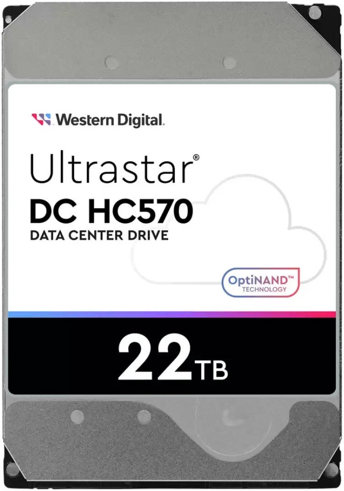 Жесткий диск WD SATA-III 22TB 0F48155 WUH722222ALE6L4 Server Ultrastar DC HC570 512E (7200rpm) 512Mb 3.5"