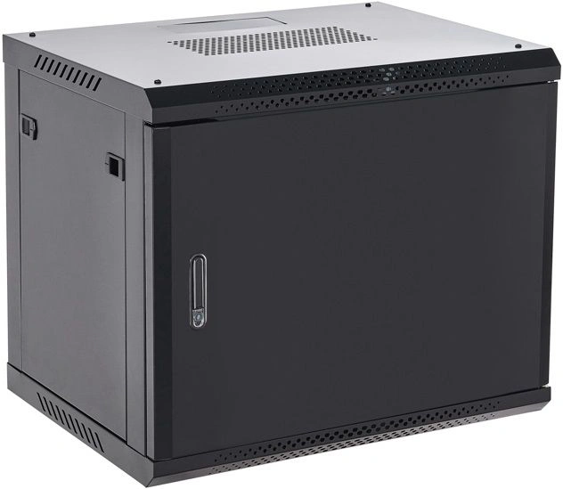 Шкаф коммутационный Rexant (04-0966-122) настенный 9U 600x600мм пер.дв.металл черный металл