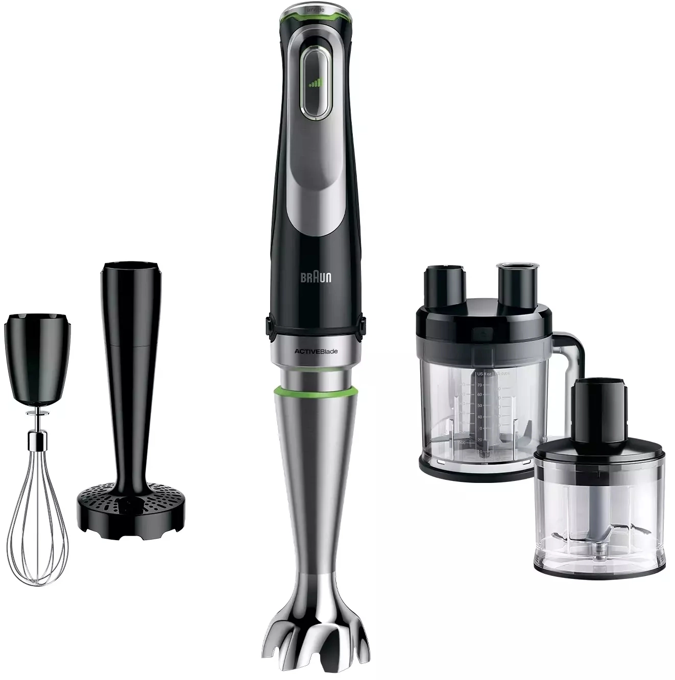 Блендер погружной Braun MultiQuick 9 MQ9195XLI 1200Вт черный