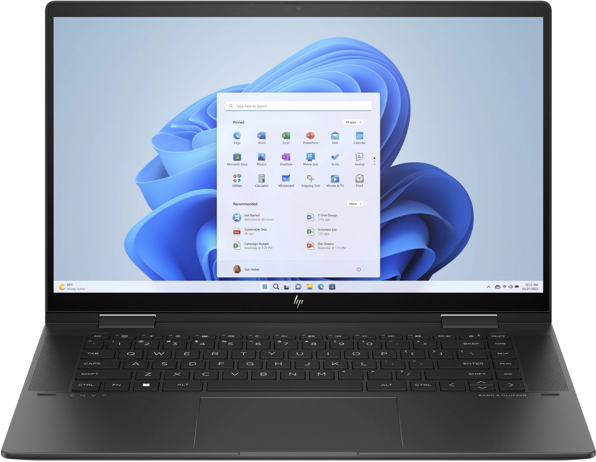 Ноутбук HP Envy x360 15-fh0011ci Ryzen 7 7730U 16Gb SSD512Gb AMD Radeon Graphics 15.6" IPS Touch FHD (1920x1080) Windows 11 Home black WiFi BT Cam (9E691EA)