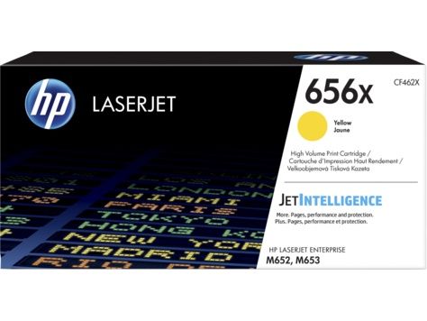 Картридж лазерный HP 656X CF462X желтый бар.в компл. (22000стр.) для HP M652/653
