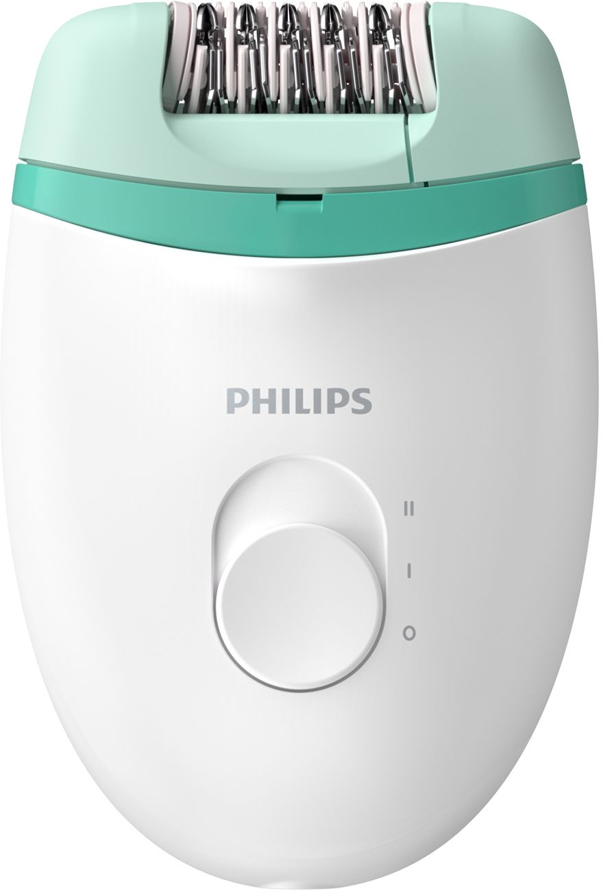 Эпилятор Philips BRE224/00 скор.:2 насад.:1 белый/мятный