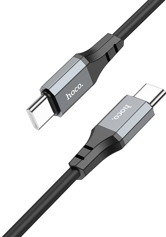 Кабель Hoco Spear X86 TYPE-C TO TYPE-C USB Type-C (m)-USB Type-C (m) 1м черный коробка