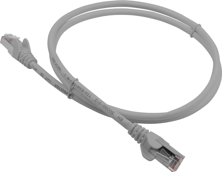 Патч-корд Lanmaster LAN-PC45/S5E-7.0-GY FTP RJ-45 вил.-вилка RJ-45 кат.5E 7м серый LSZH (уп.:1шт)