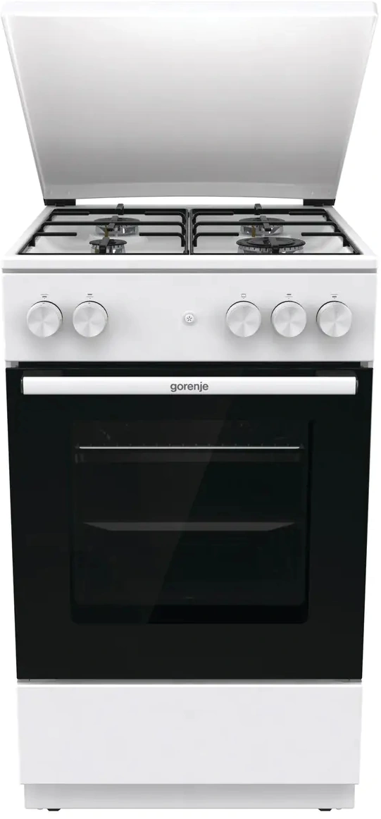 Плита Газовая Gorenje GG5A14WJ белый (металлическая крышка) реш.сталь
