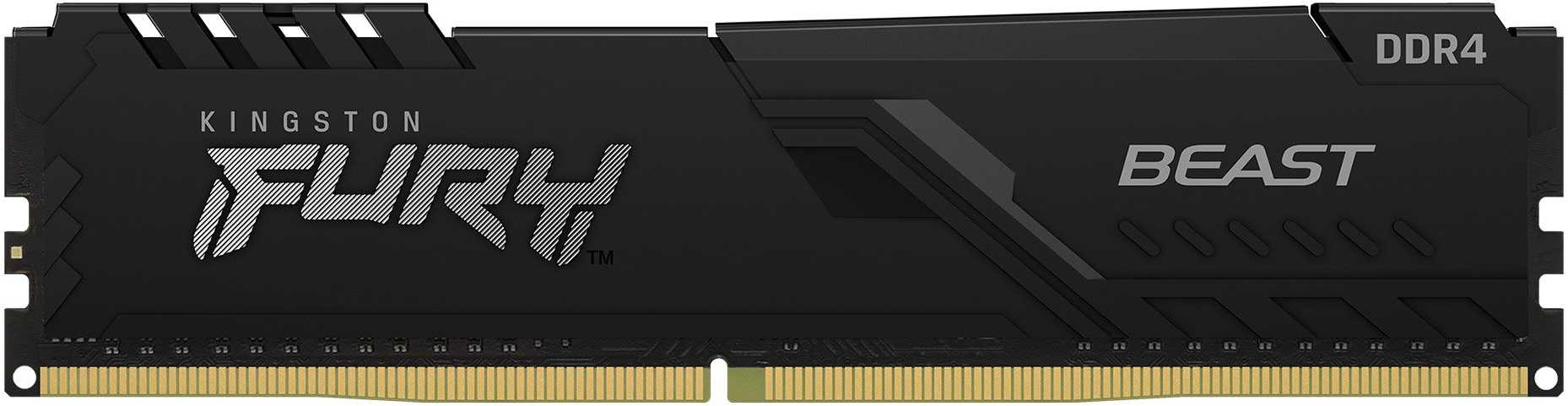 Память DDR4 16GB 3600MHz Kingston KF436C18BB/16 Fury Beast Black RTL Gaming PC4-28800 CL18 DIMM 288-pin 1.35В single rank с радиатором Ret