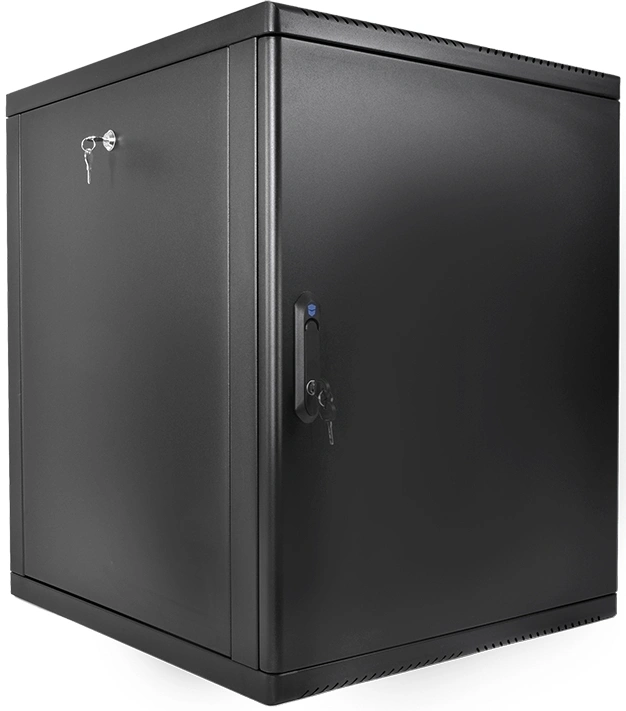 Шкаф коммутационный ЦМО (ШРН-М-15.650.1-9005) настенный 15U 600x650мм пер.дв.металл направл.под закл.гайки 120кг черный 581мм 27.36кг 180град. 745мм IP20 сталь