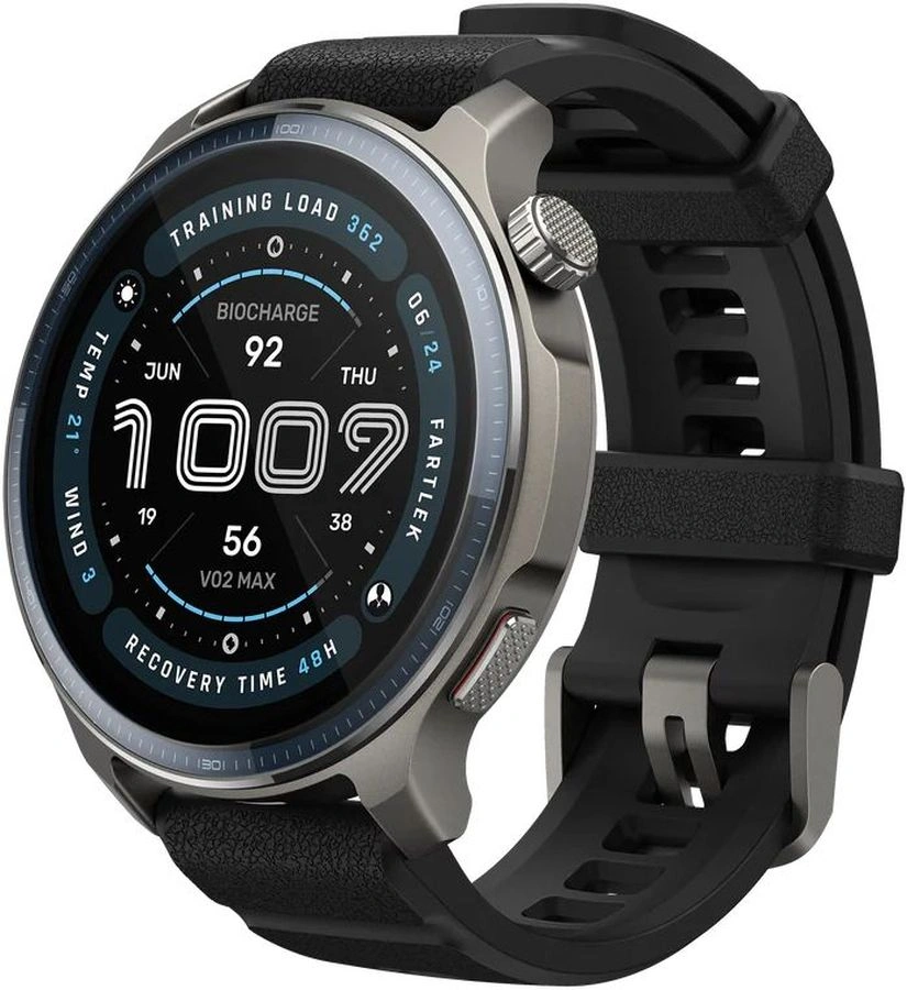 Смарт-часы Amazfit Balance 2 A2430 1.5" AMOLED корп.серый рем.черный разм.брасл.:140-210мм (6972596108955)