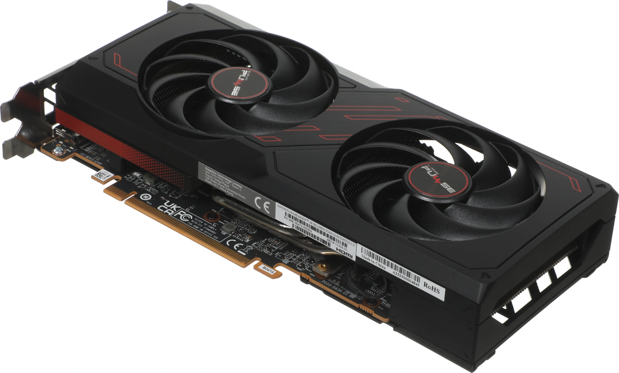 Видеокарта Sapphire PCI-E 4.0 11324-01-20G PULSE RX 7600 GAMING AMD Radeon RX 7600 8Gb 128bit GDDR6 2355/17500 HDMIx1 DPx3 HDCP Ret