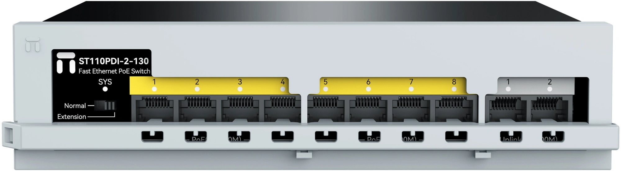 Коммутатор Netis ST110PDI-2-130 (L2) 10x100Мбит/с 8PoE 130W неуправляемый