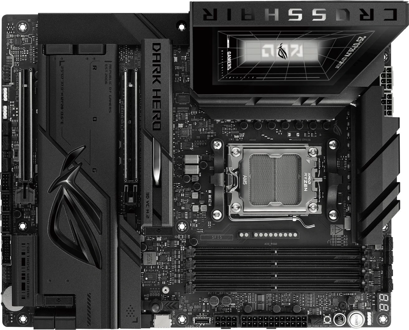 Материнская плата Asus ROG CROSSHAIR X870E DARK HERO Socket AM5 AMD X870E 4xDDR5 ATX AC`97 8ch(7.1) 1 x 10Gigabit + 1 x 5Gigabit RAID+HDMI