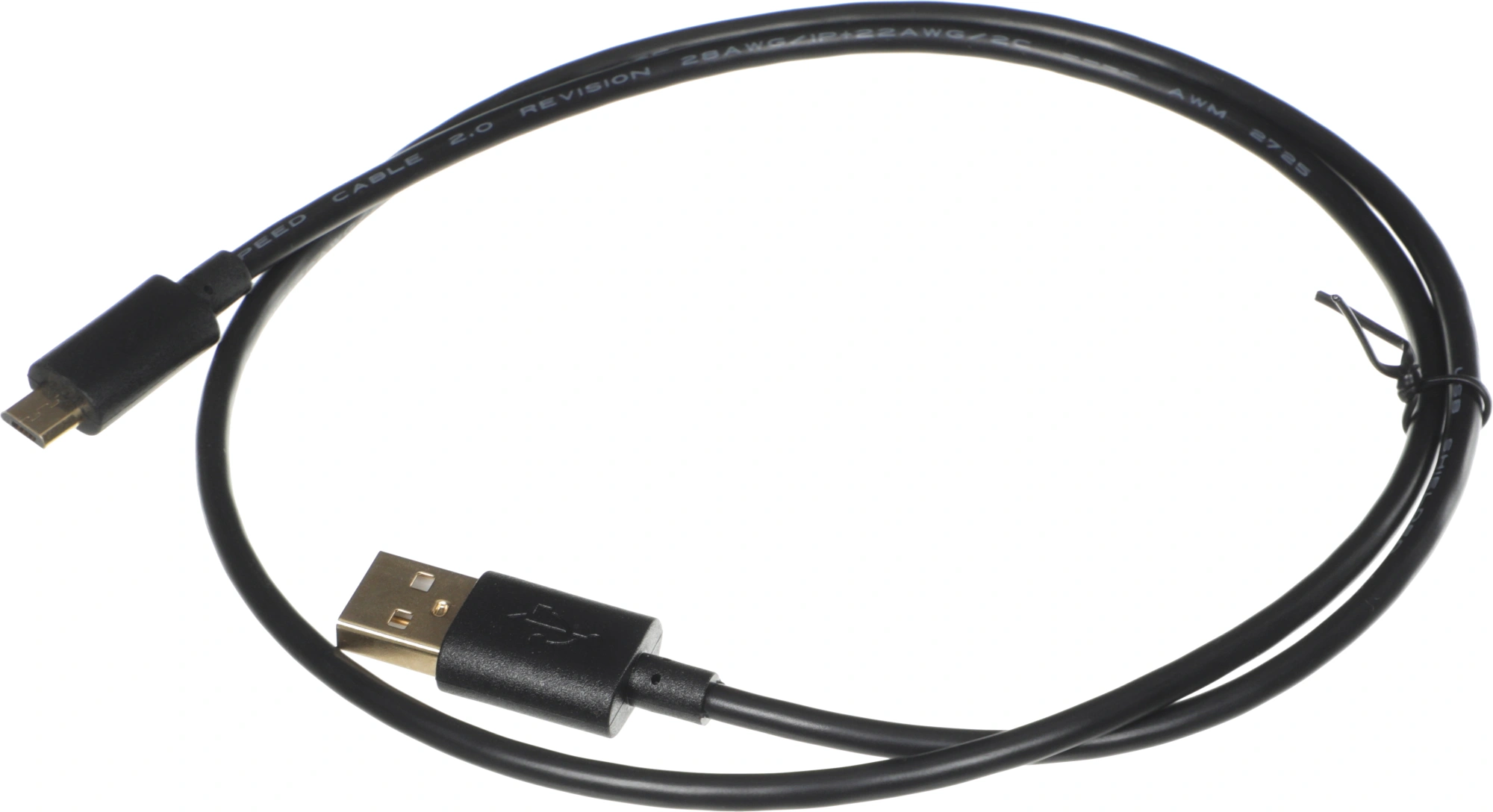 Кабель 2A Square Connector USB (m)-micro USB (m) 0.75м черный