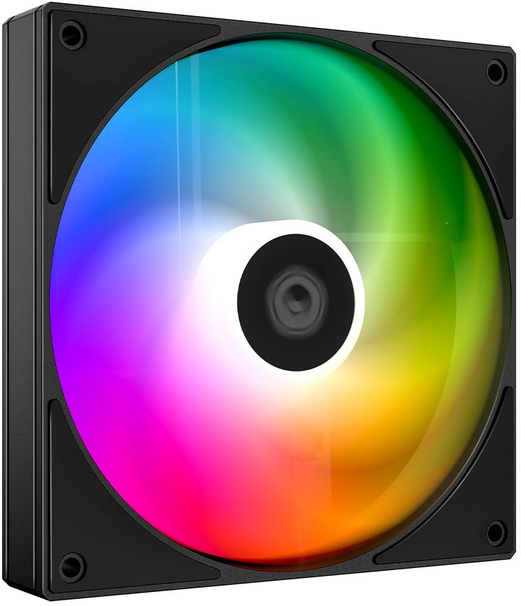 Вентилятор для корпуса ID-Cooling AS-140-ARGB-K ARGB 140х140x25 черный 4-pin 24.9дБ Ret