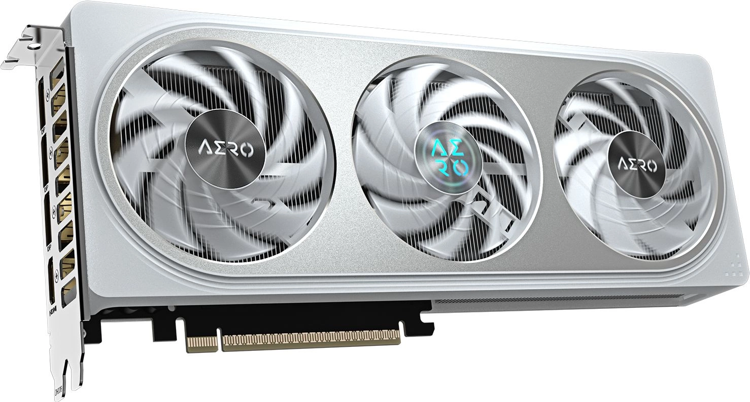 Видеокарта Gigabyte PCI-E 5.0 GV-N506TAERO OC-8GD 1.0 NVIDIA GeForce RTX 5060TI 8Gb 128bit GDDR7 2572/28000 HDMIx1 DPx3 HDCP Ret