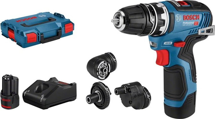 Дрель-шуруповерт Bosch GSR 12V-35 FC без АКК и ЗУ аккум. патрон:быстрозажимной (кейс в комплекте) (06019H3002)