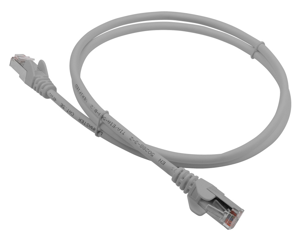 Патч-корд Lanmaster LAN-PC45/S5E-2.0-GY FTP RJ-45 вил.-вилка RJ-45 кат.5E 2м серый LSZH (уп.:1шт)