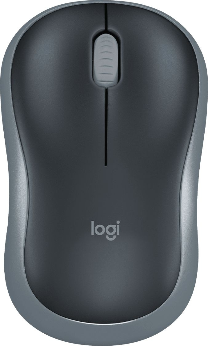 Мышь Logitech M185 черный/серый оптическая (1000dpi) беспроводная USB1.1 для ноутбука (2but)