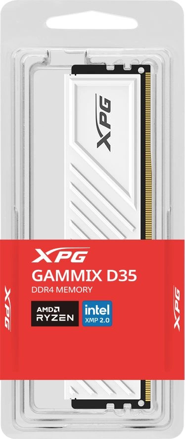 Память DDR4 8GB 3200MHz A-Data AX4U32008G16A-SWHD35 XPG Gammix D35 RTL Gaming PC4-25600 CL16 DIMM 288-pin 1.35В dual rank с радиатором Ret
