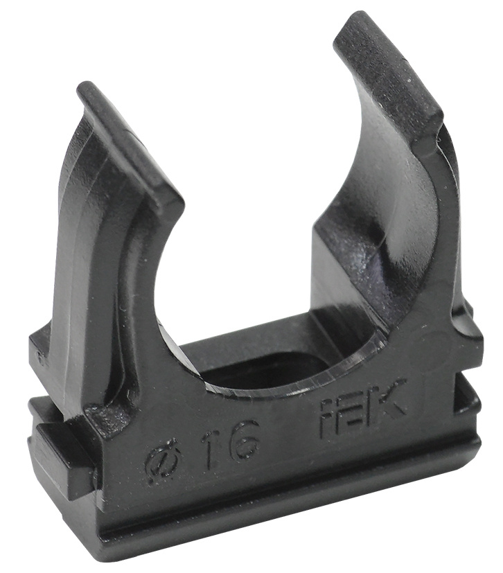 Держатель IEK CTA10D-CF16-K02-100 с защелкой 16мм полистирол черный