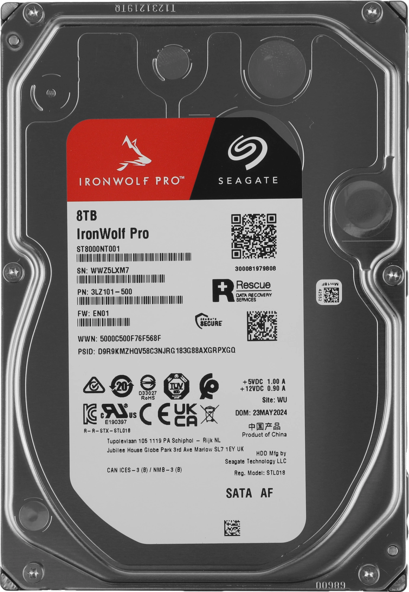 Жесткий диск Seagate SATA-III 8TB ST8000NT001 NAS Ironwolf Pro 512E (7200rpm) 256Mb 3.5"