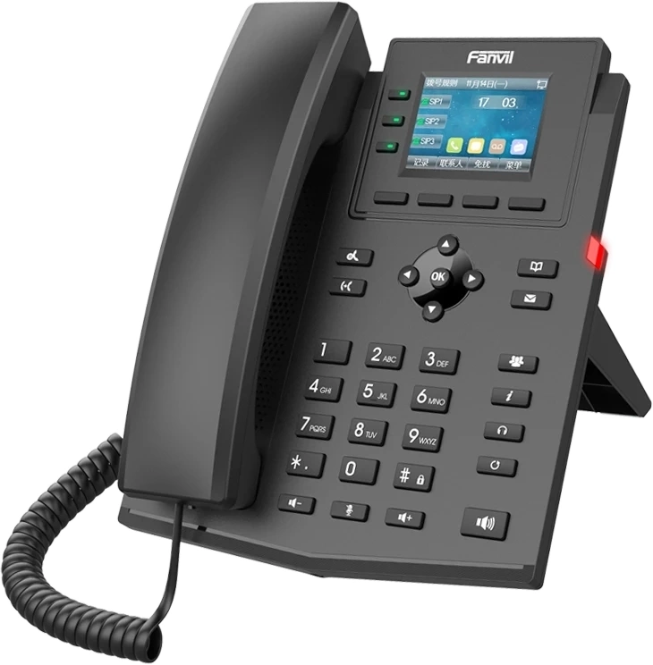 Телефон IP Fanvil X303-2 Wire черный