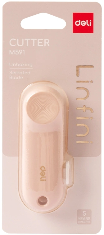 Нож канцелярский Deli EM591 розовый