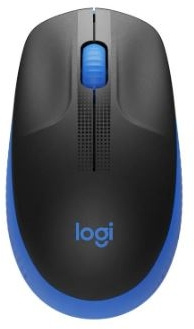 Мышь Logitech M190 черный/синий оптическая 1000dpi беспров. USB 2but (910-005925)