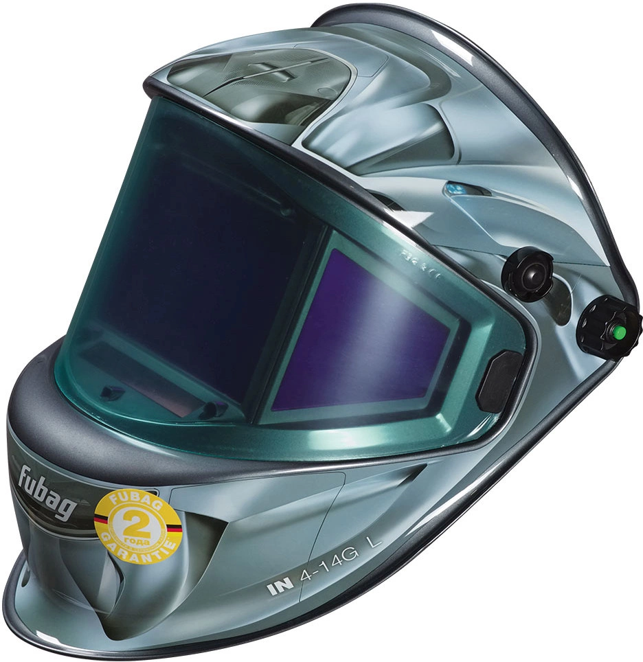 Маска сварщика Fubag IN 4-14G L филь.:хамел. кл.:1/1/1/1 см.экр.115x85мм серебристый (31540)