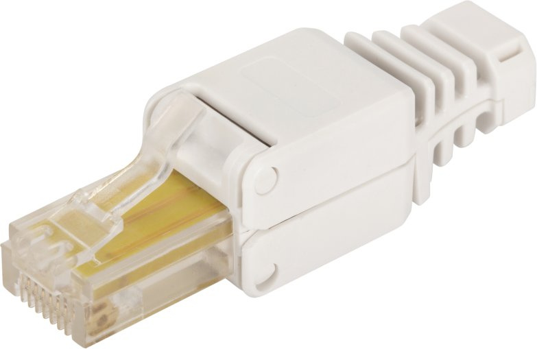 Коннектор Lanmaster полевой (LAN-TMP-U5E-WH) UTP кат.5E RJ45 с защитным колпачком белый (упак.:1шт)