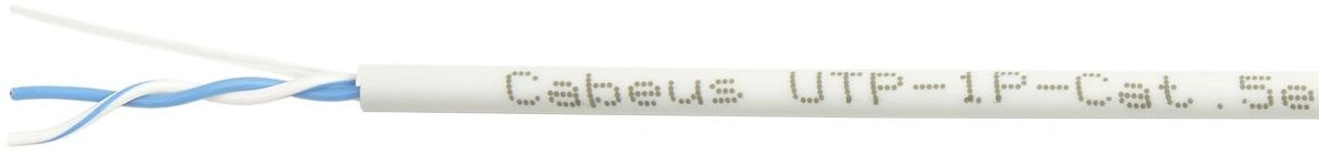 Кабель информационный Cabeus UTP-1P-Cat.5e-SOLID-LSZH-GY-500 кат.5E U/UTP 1 пара LSZH внутренний 500м серый