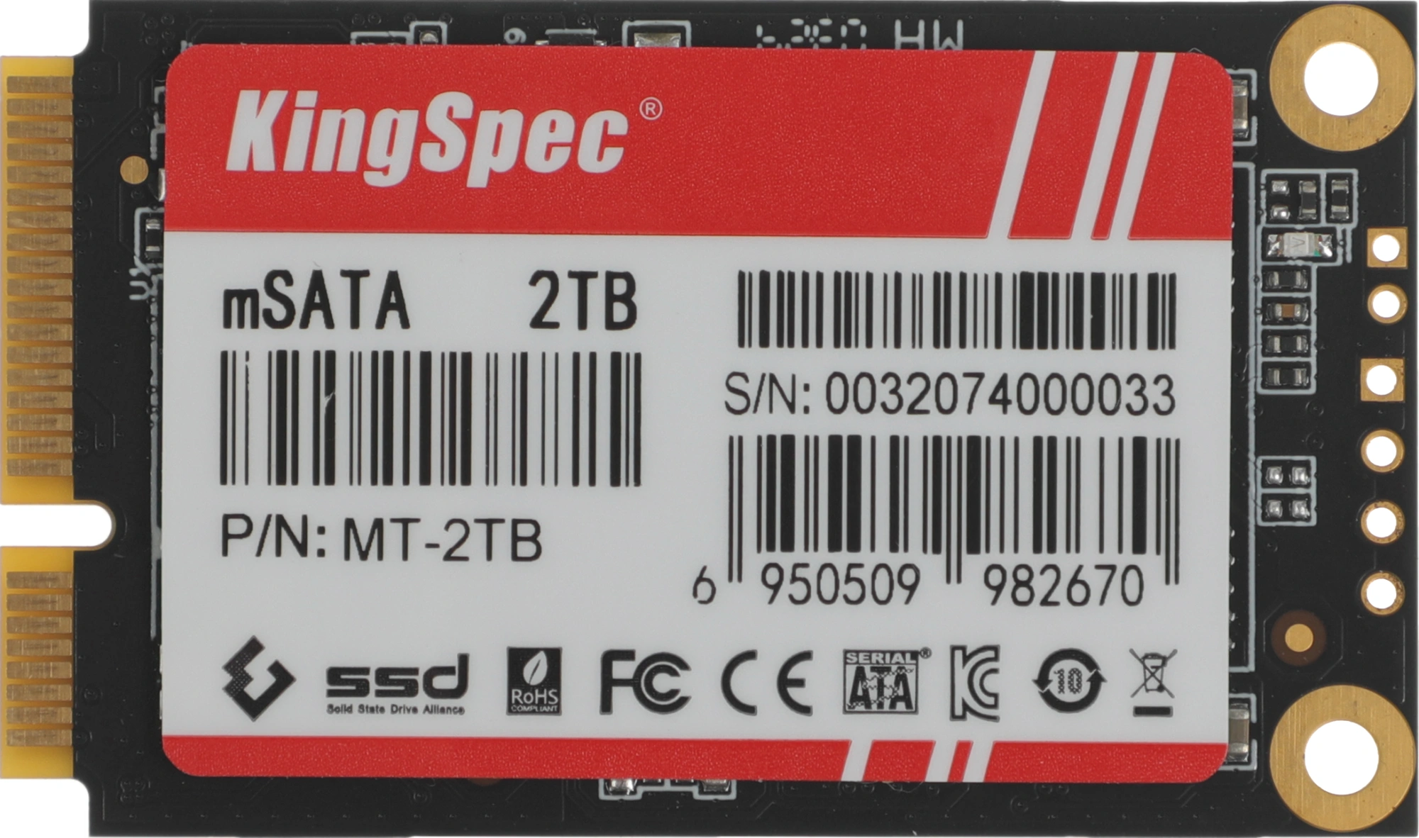 Накопитель SSD Kingspec SATA-III 2TB MT-2TB MT Series mSATA