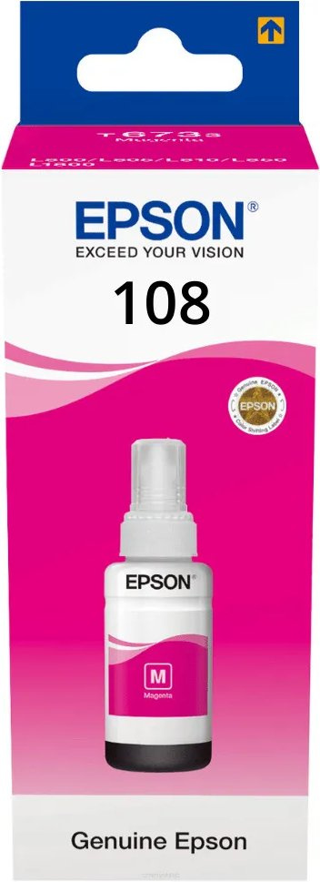 Чернила Epson 108 C13T09C34A пурпурный 70мл для Epson L8050/L18050