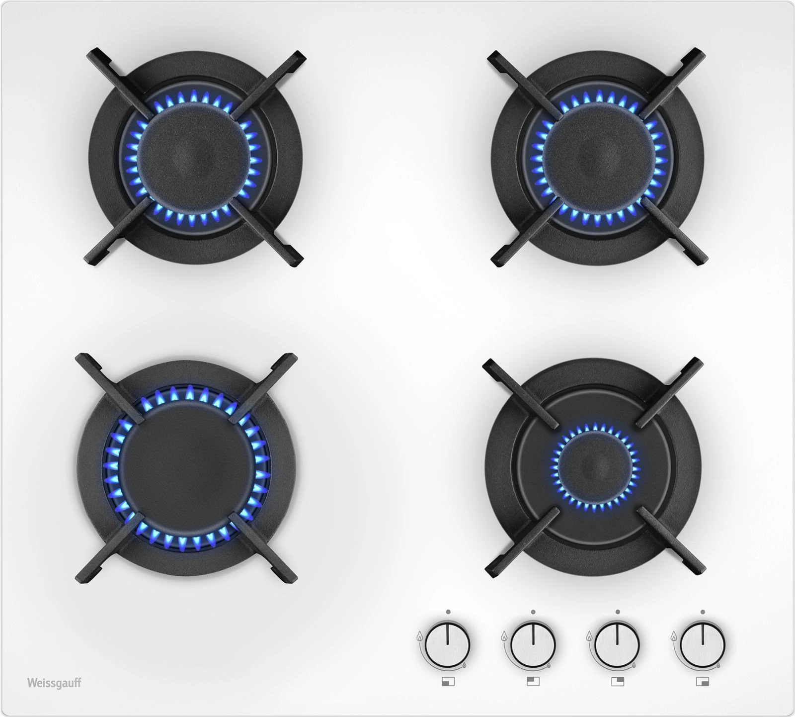 Газовая варочная поверхность Weissgauff HG 640 WGV белый
