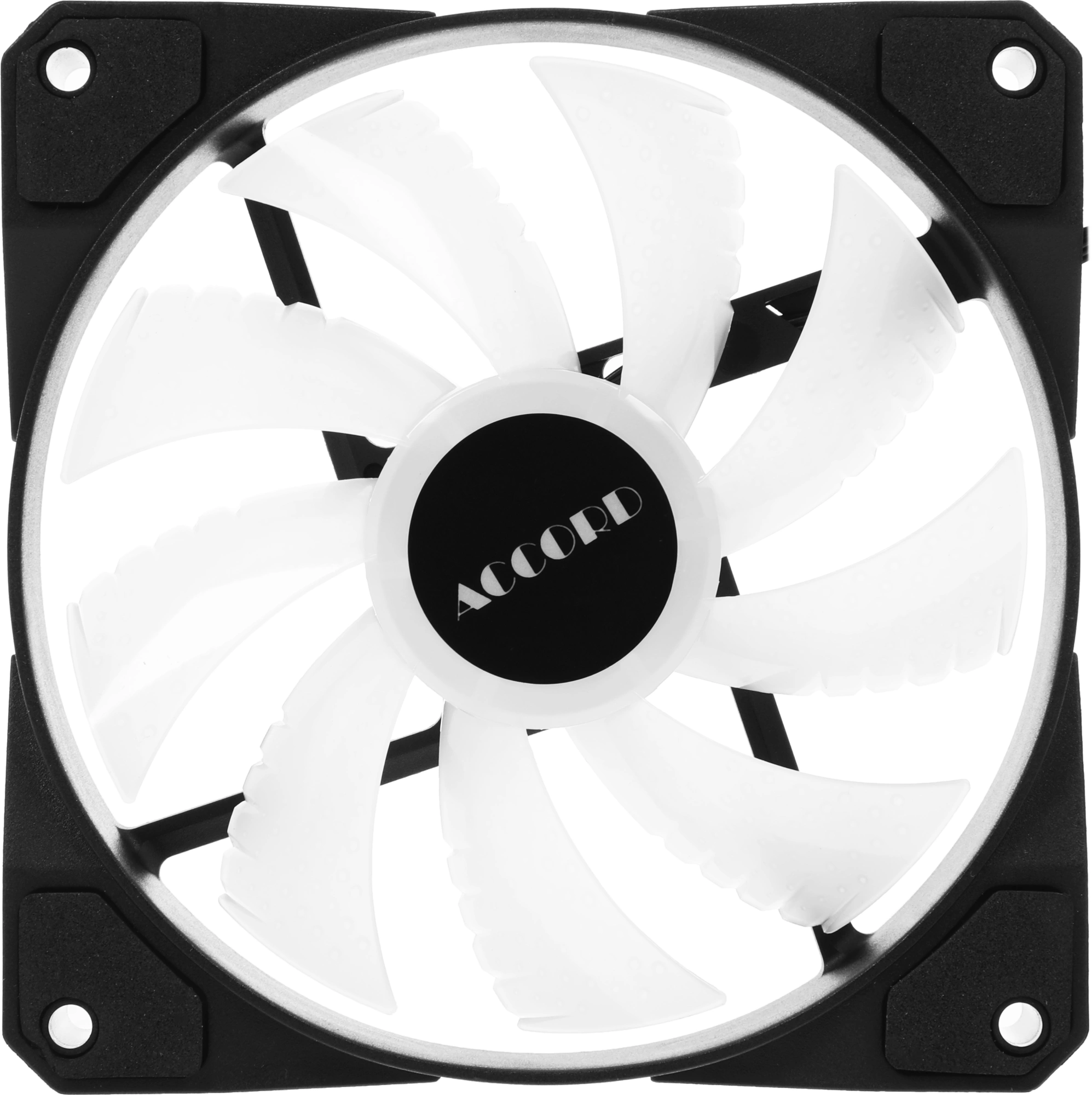 Вентилятор для корпуса Accord ACC-XF12 ARGB 120х120x25 черный 3-pin 23.7дБ (ACC-XF12 ARGB BLACK) brown box