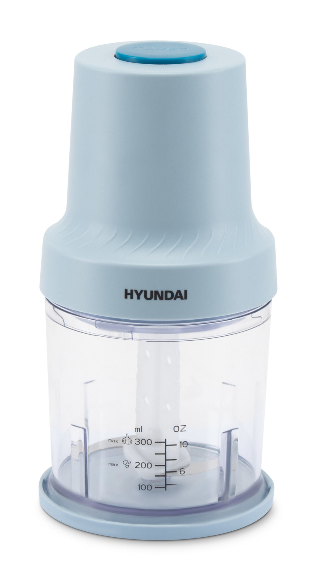 Измельчитель электрический Hyundai HYC-P3138 0.8л. 300Вт голубой/белый