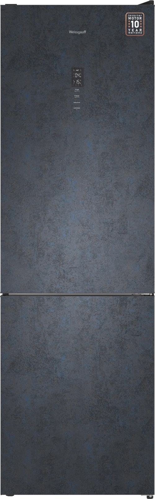 Холодильник Weissgauff WRK 2000 Total NoFrost Inverter Rock Glass 2-хкамерн. графит инвертер