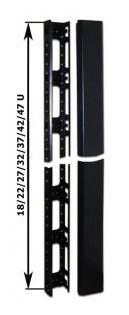 Кабельный органайзер вертикальный Lanmaster TWT-CBB-ORG42U односторонний 42U