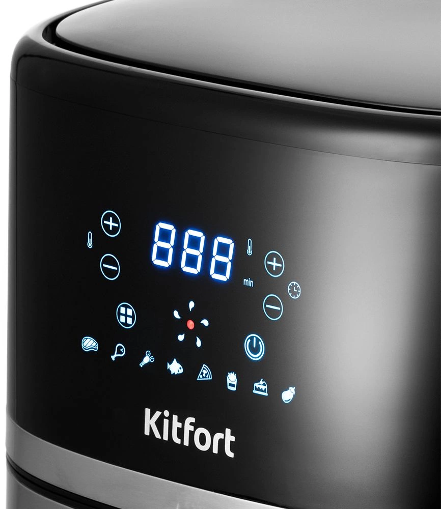 Аэрогриль Kitfort КТ-2221 1500Вт черный/серебристый