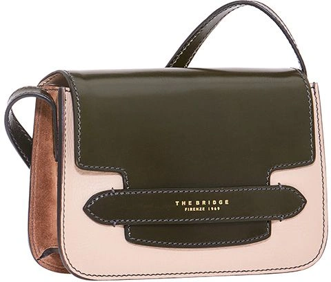 Сумка женская The Bridge Lucrezia Wow 0419200P/YV бежевая/зеленая натур.кожа/замша