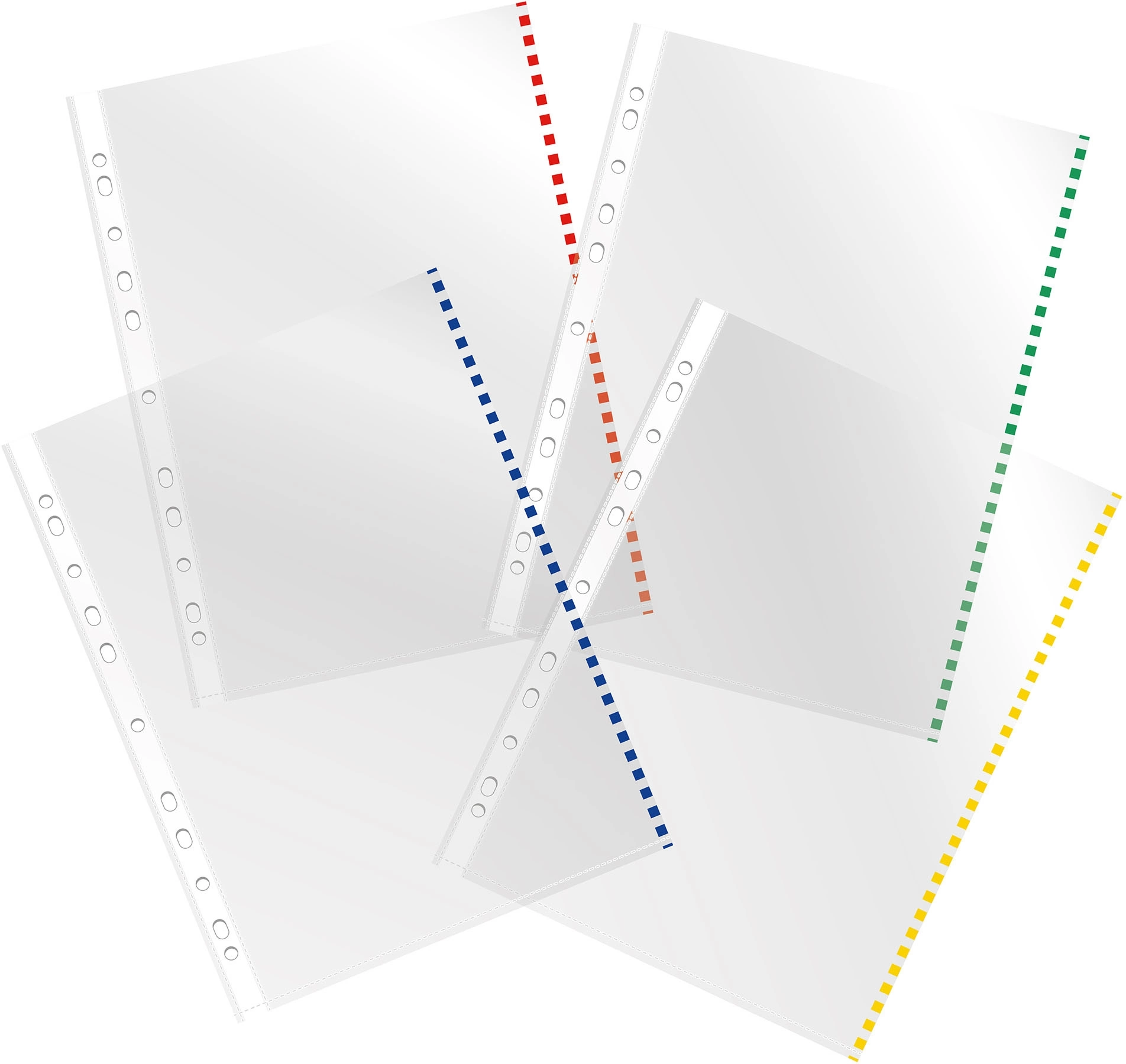 Папка-вкладыш Silwerhof Daily SD-EDGE глянцевые A4 полипропилен 30мкм цветной ассорти край (упак.:50шт)