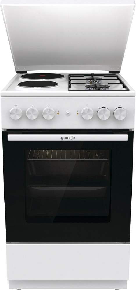 Плита Комбинированная Gorenje GK5A12WG белый (металлическая крышка) реш.сталь
