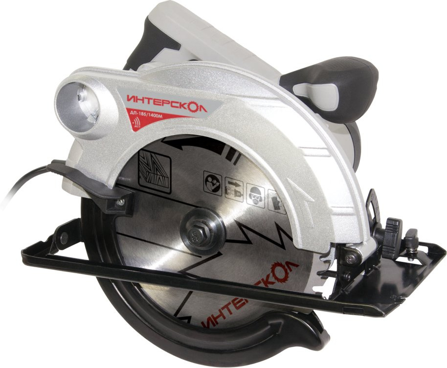 Циркулярная пила (дисковая) Интерскол ДП-185/1400М 1400Вт (ручная) D диска.:185мм (785.1.0.70)