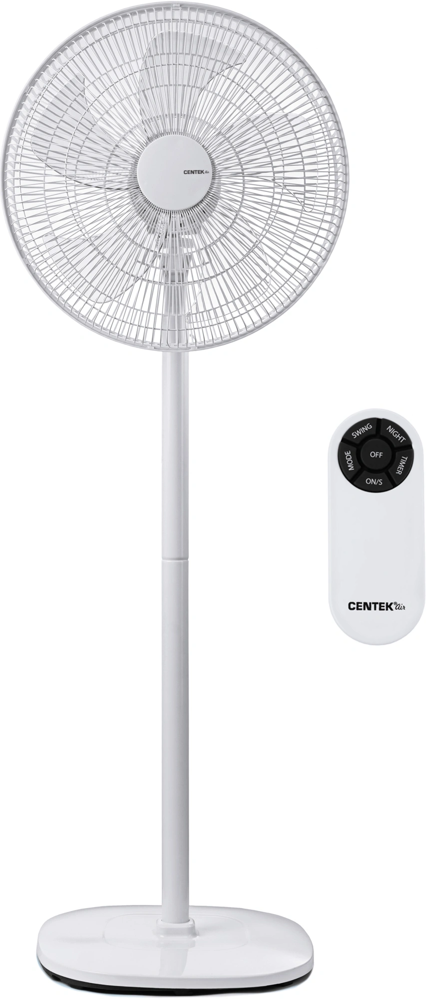 Вентилятор напольный Centek CT-5024 65Вт скоростей:4 ПДУ белый