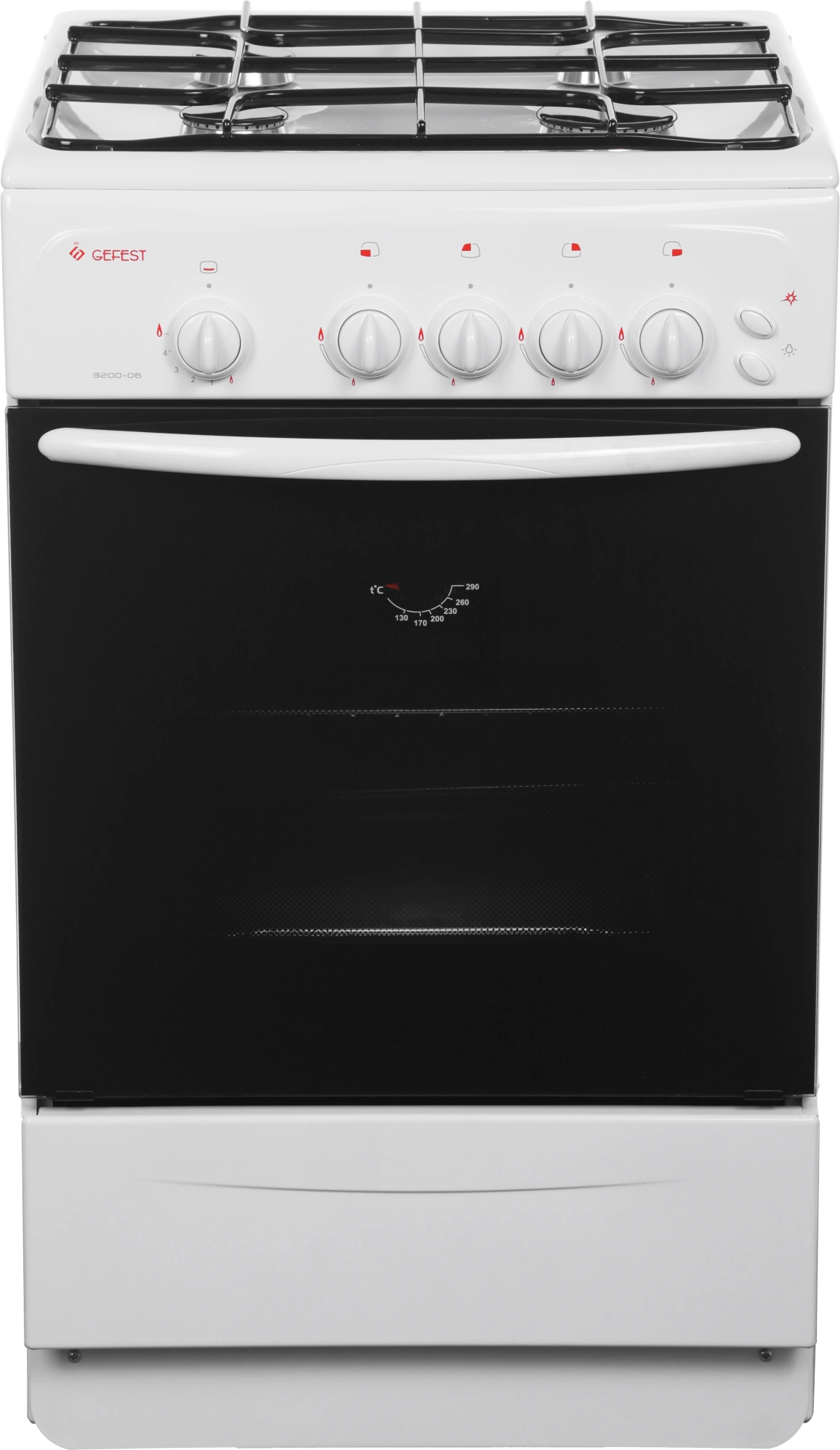 Плита Газовая Gefest ПГ 3200-06 К35 белый (без крышки) реш.сталь