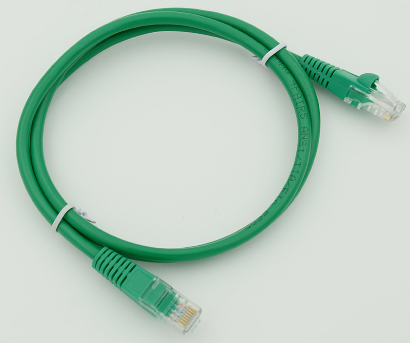 Патч-корд cat.5E molded 1м зеленый RJ-45 (m)-RJ-45 (m) (упак.:1шт)