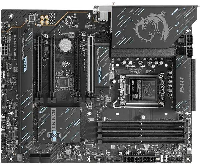 Материнская плата MSI Z890 GAMING WIFI6E Soc-1851 Intel Z890 ATX AC`97 8ch(7.1) 2.5Gg RAID+HDMI+DP