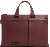 Деловая сумка мужская Piquadro Russel CA4021W137/CU с отделением для ноутбука 15.6" красное дерево натур.кожа