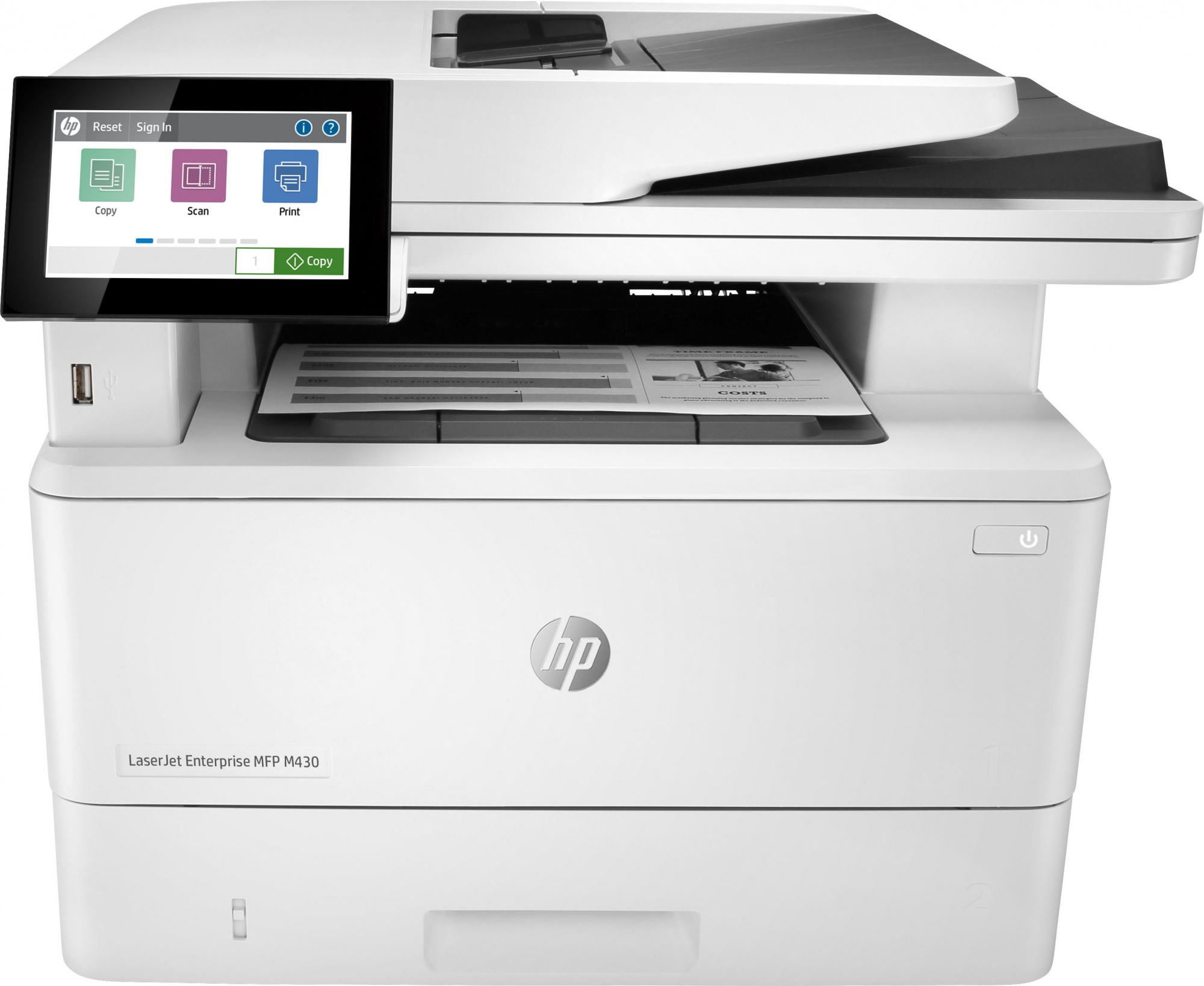 МФУ лазерный HP LaserJet Pro M430f (3PZ55A) A4 Duplex Net белый/черный